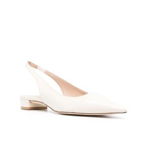 Stuart Weitzman White sling back 10mm flats